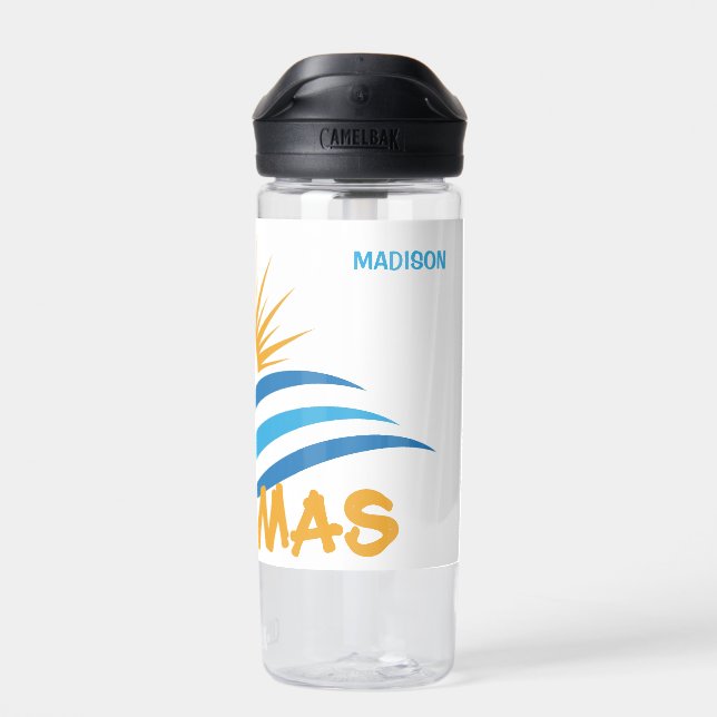 Bouteille D'eau Nom personnalisé Bahamas (Arrière)