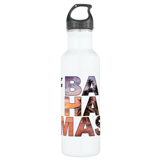 Bouteille D'eau Nom personnalisé BAHAMAS (Devant)