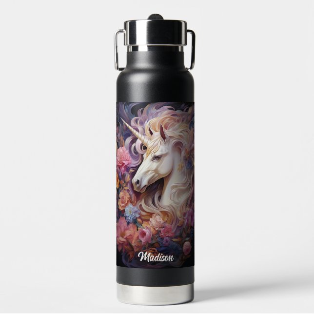 Bouteille D'eau Nom personnalisé belle licorne (Salle de sport)