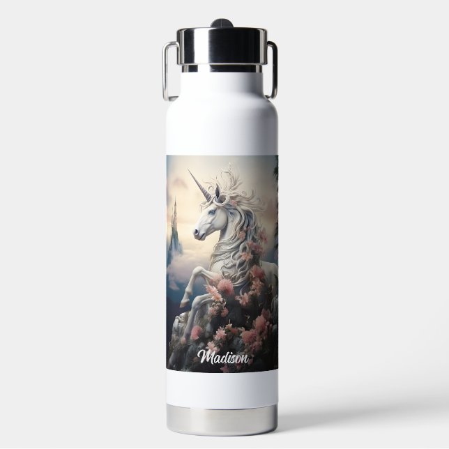 Bouteille D'eau Nom personnalisé belle licorne (Salle de sport)
