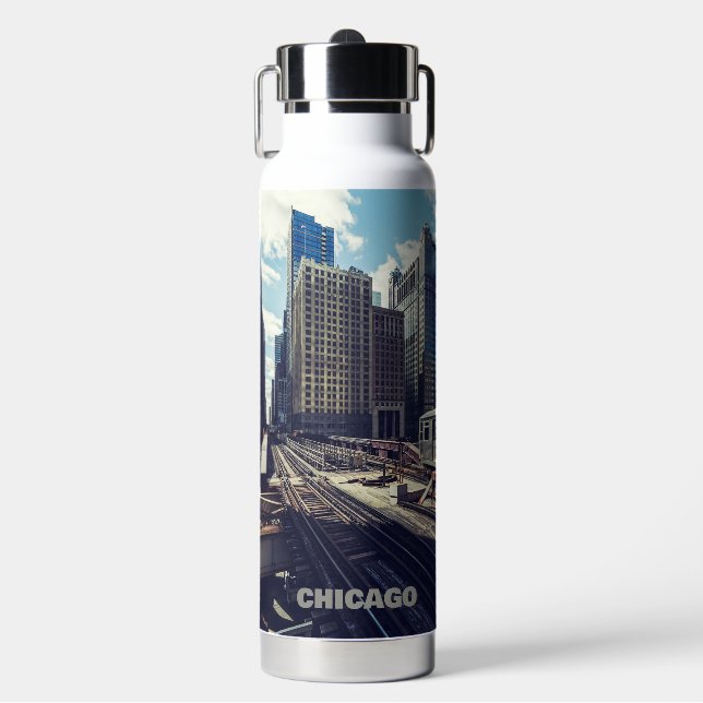 Bouteille D'eau Nom personnalisé Chicago USA (Salle de sport)