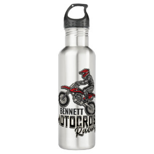 Bouteille D'eau Nom personnalisé Dirt Vélo Rider Motocross Racing