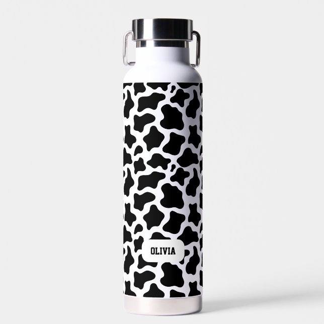 Bouteille D'eau Nom personnalisé du Motif de vache (Avant)