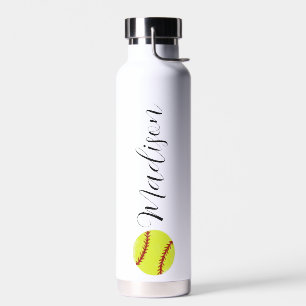 Bouteille D'eau Nom personnalisé du softball mignon