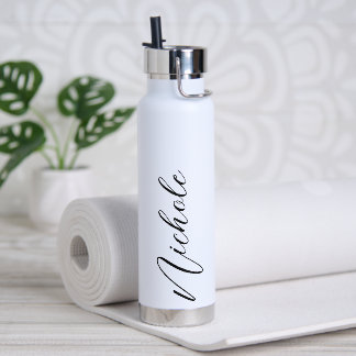 Bouteille D'eau Nom personnalisé Élégant Script Typographie modern