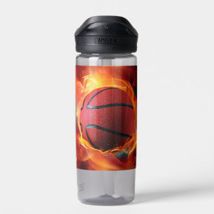 Bouteille D'eau Nom personnalisé Flaming Basketball