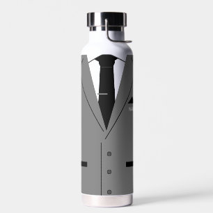 Bouteille D'eau Nom personnalisé Funny Water Bottle Gray Costume C