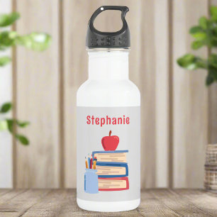 Bouteille D'eau Nom personnalisé l Cute Girly Retour à l'école