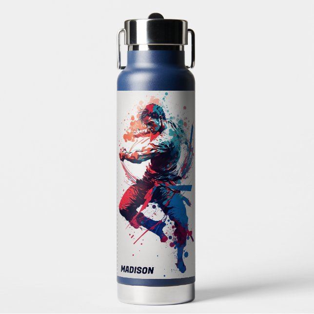 Bouteille D'eau Nom personnalisé Martial Arts (Salle de sport)