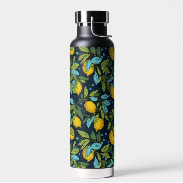 Bouteille D'eau Nom personnalisé Motif citron (Gauche)