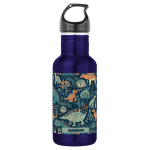 Bouteille D'eau Nom personnalisé Motif Dinosaur