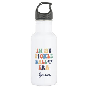 Bouteille D'eau Nom personnalisé Rétro Dans mon ère de pickleball
