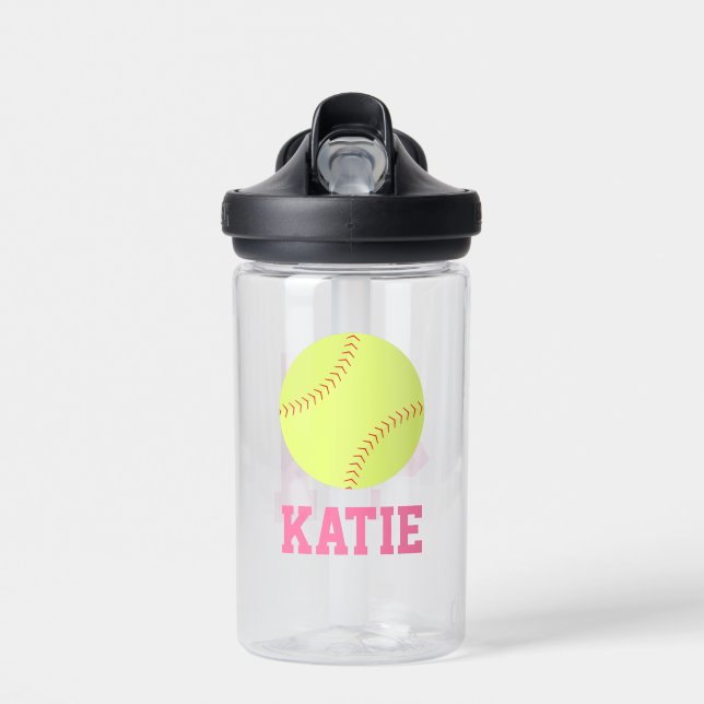 Bouteille D'eau Nom personnalisé Softball Jersey (Avant)