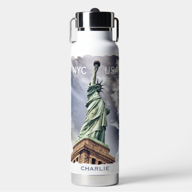 Bouteille D'eau Nom personnalisé Statue de la Liberté (Salle de sport)