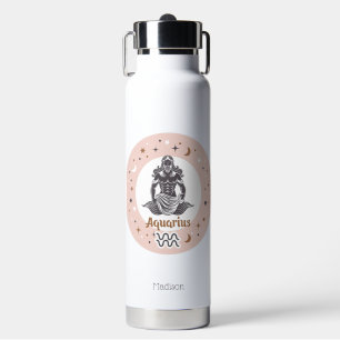 Bouteille D'eau Nom personnalisé Symbole zodiaque Aquarius
