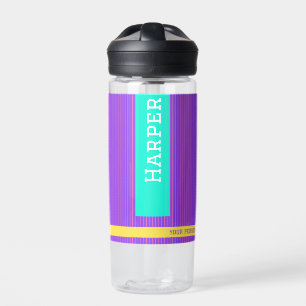 Bouteille D'eau Nom personnalisé tendance violet