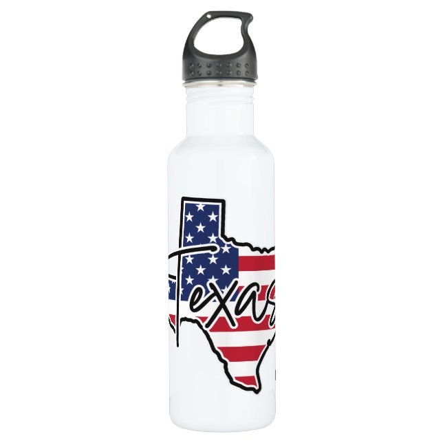 Bouteille D'eau Nom personnalisé Texas (Devant)