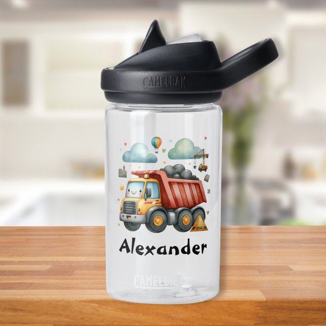 Bouteille D'eau Nom personnalisé Véhicules de construction Baby Bo (Créateur téléchargé)