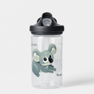 Bouteille D'eau Nommé koala mignon personnalisé