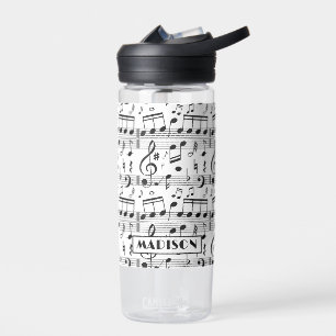 Bouteille D'eau Notes musicales nom personnalisé
