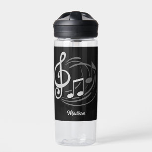 Bouteille D'eau Notes musicales Nom personnalisé