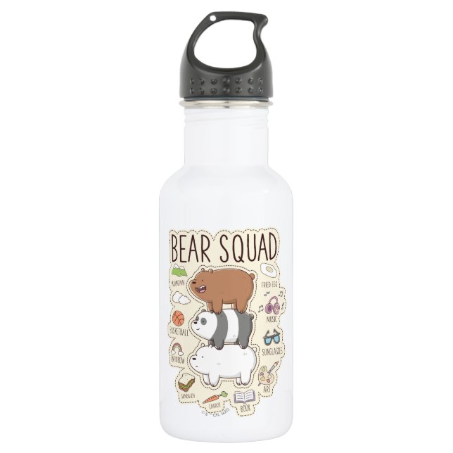 Bouteille D'eau Nous les ours nus - Journal des équipes d'ours (Devant)
