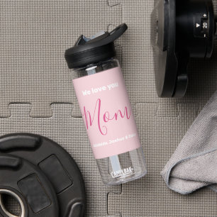Bouteille D'eau Nous t'aimons Maman Pink Minimalist