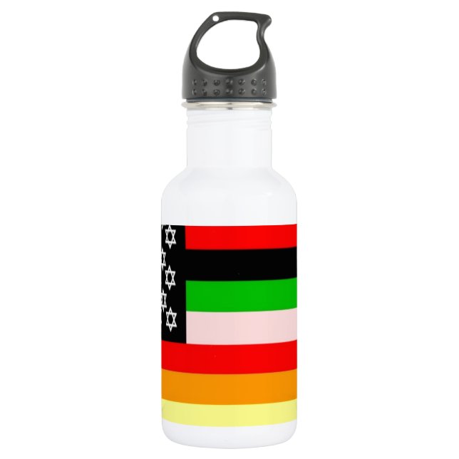 Bouteille D'eau Nouveau drapeau américain (Devant)