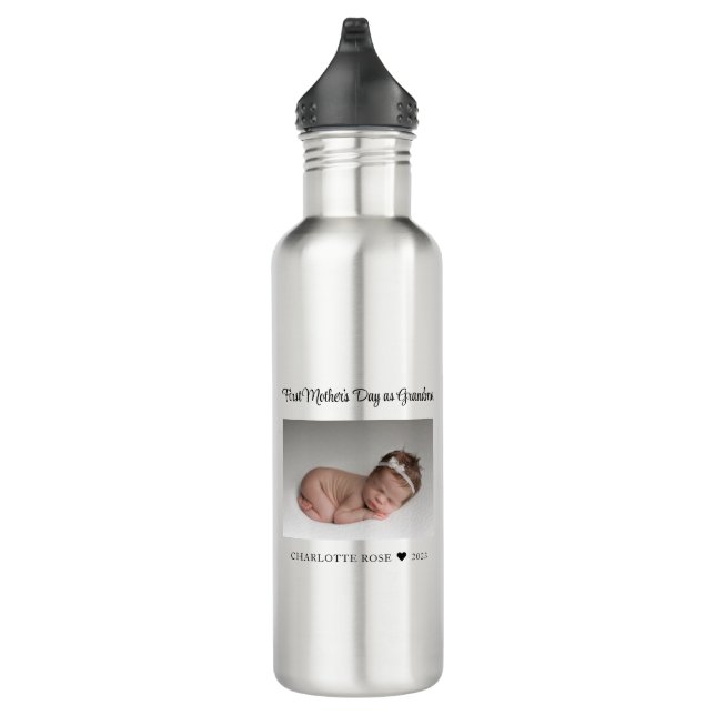 Bouteille D'eau nouvelle grand-mère première mère jour bébé photo (Droite)