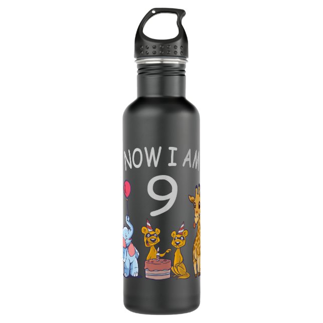 Bouteille D'eau Now I le 9e anniversaire du Birthday (Devant)
