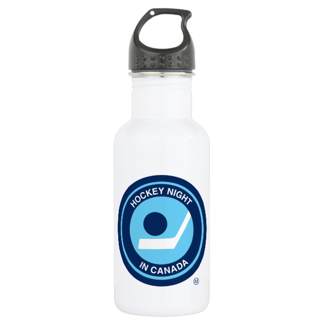 Bouteille D'eau Nuit de hockey au Canada Logo rétro (Devant)