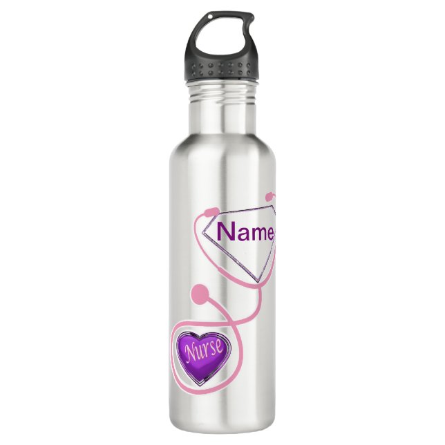 Bouteille D'eau Nurse Super Stethoscope Parties scintillant ajoute (Devant)