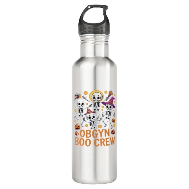 Bouteille D'eau OBGYN Boo Infirmière Skeleton Danser Halloween Sp (Devant)