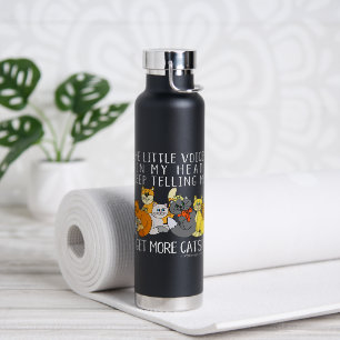 Bouteille D'eau Obtenir Plus De Chats Drôle Dire Noir