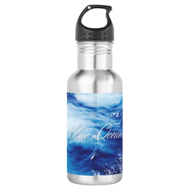 Bouteille D'eau Océan Bleu  (Devant)