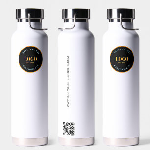 Bouteille D'eau Offre de salons Business color Logo Code QR