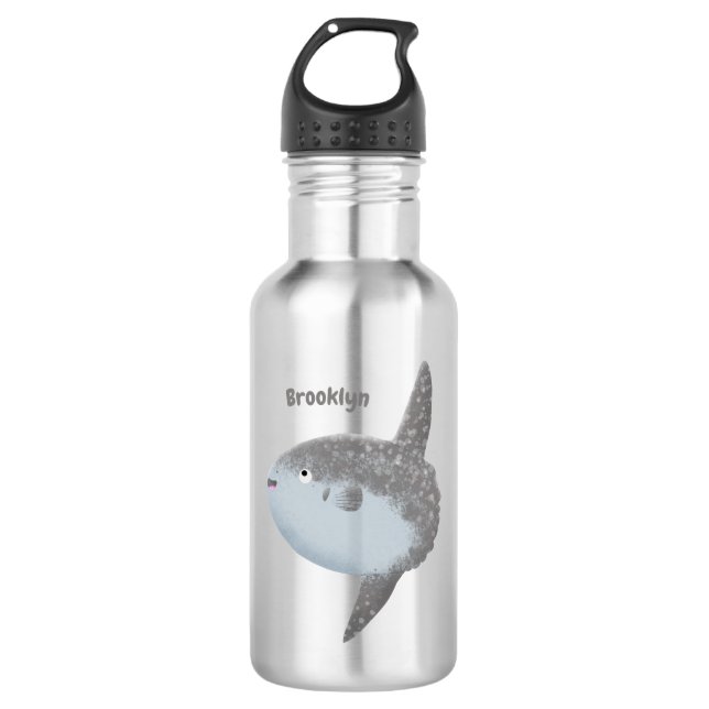 Bouteille D'eau Oiseau de mer mola mola mignonne caricature (Devant)