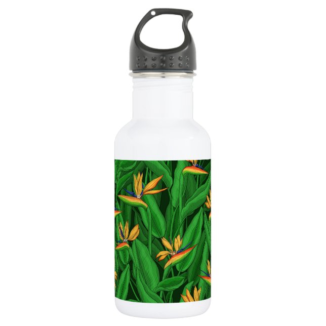 Bouteille D'eau Oiseau de nuit du jardin du paradis (Devant)