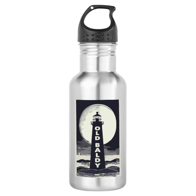 Bouteille D'eau Old Baldy Lighthouse North Carolina Moon (Devant)