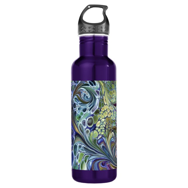 Bouteille D'eau Olive vert, purple blue burgundy (Devant)