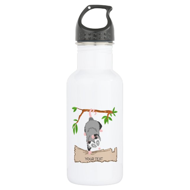 Bouteille D'eau Opossum avec le signe (Devant)