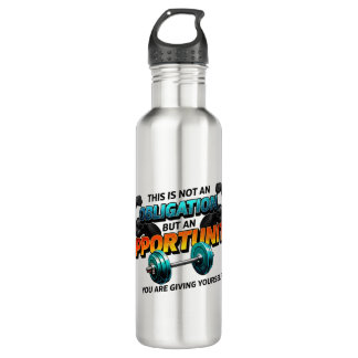 Bouteille D'eau Opportunity Not Obligation Gym Quote