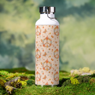Bouteille D'eau Orange Peace Floral