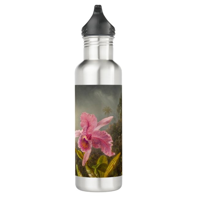 Bouteille D'eau Orchidée avec deux colibris Heade (Droite)