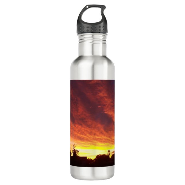 Bouteille D'eau Ouragan au coucher du soleil (Devant)