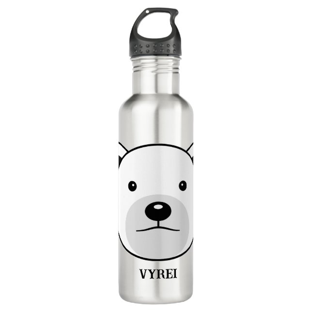 Bouteille D'eau Ours polaire caricature mignon (Devant)