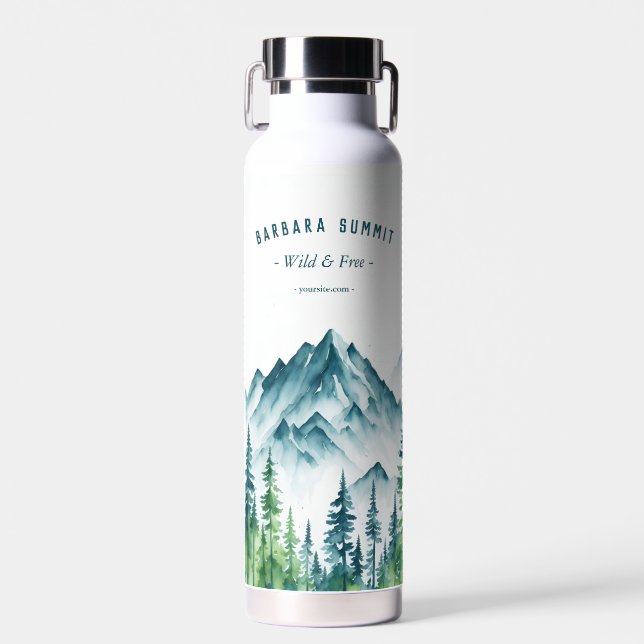 Bouteille D'eau Outdoor Adventure Travel Mountain Pine Forest (Avant)