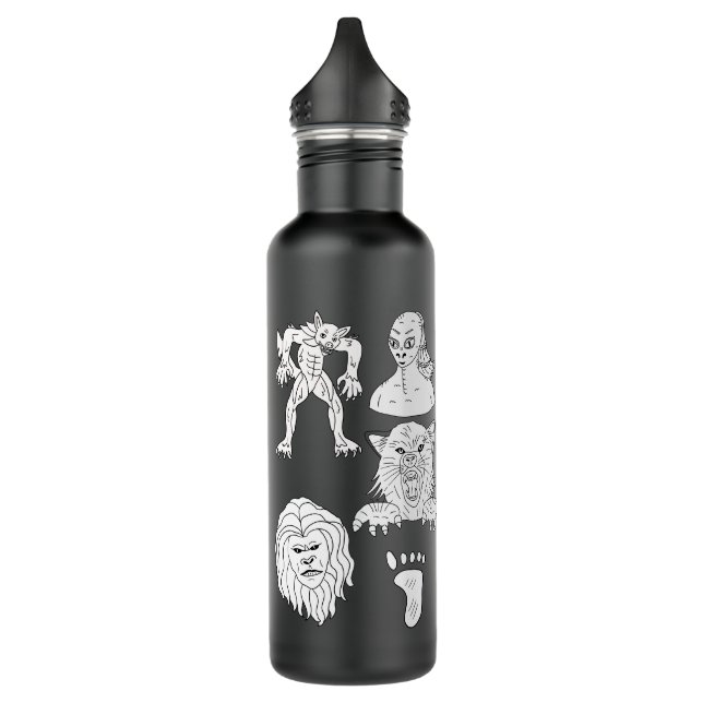 Bouteille D'eau OVNI, Alien, Bigfoot, Mothman, Dogman, Cryptides (Gauche)