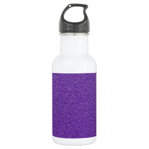 Bouteille D'eau Paillettes violettes, scintillement, fond de paill