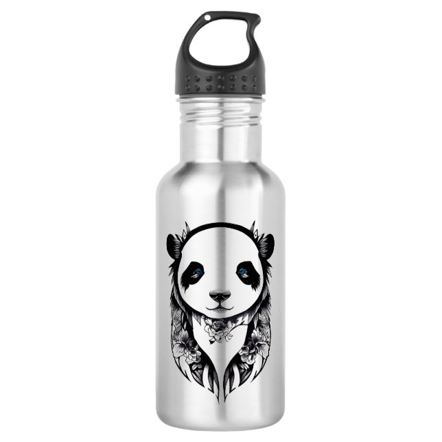 Bouteille D'eau Panda Bear Wild Animal Nature Illustration Art Tat (Devant)
